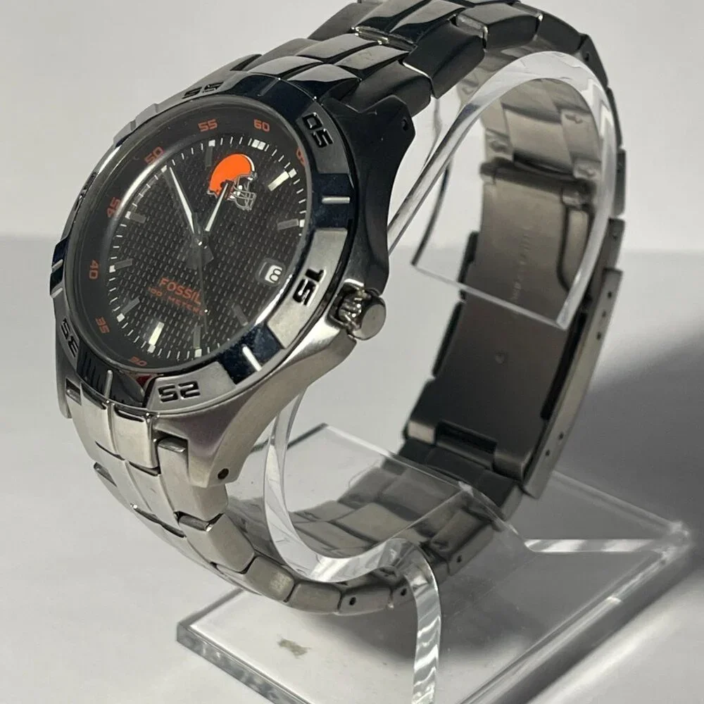 Cleveland Browns NFL Stainless-Steel Men's Watch by Fossil NEW (RARE)
